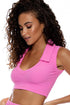 Luli Fama Beach Fuzz Deep V Polo Crop Top